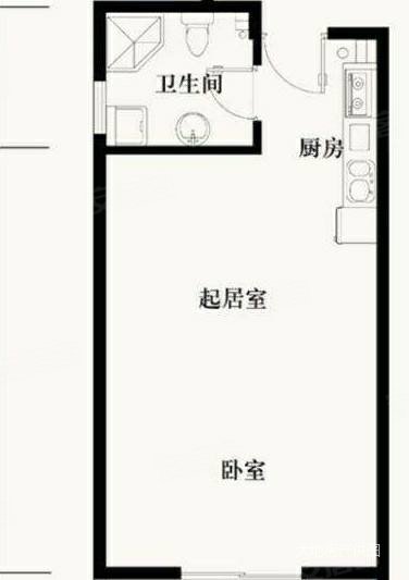 四道街小区1室1厅1卫46.61㎡东南16.8万