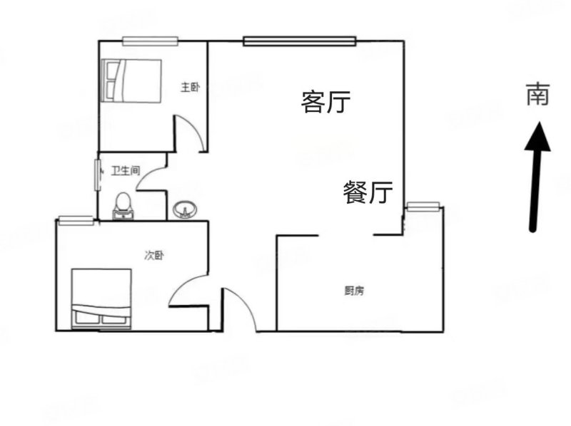 港福新苑2室1厅1卫83㎡南52万