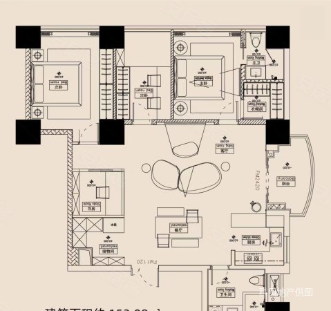 金巢铂瑞阁3室2厅2卫60㎡南北310万