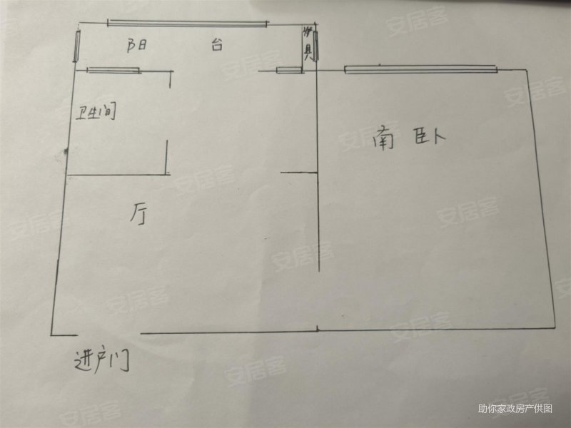 九马路小区1室1厅1卫36.51㎡南29.8万