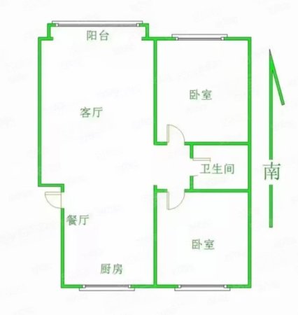 BoBo悠乐城2室1厅1卫89.59㎡南北43万