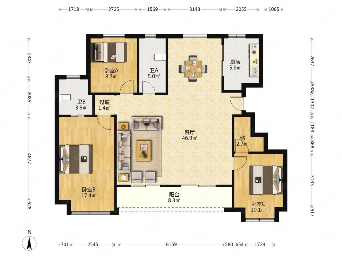 雅戈尔江上精装4房洋房得房率高急卖看房随时
