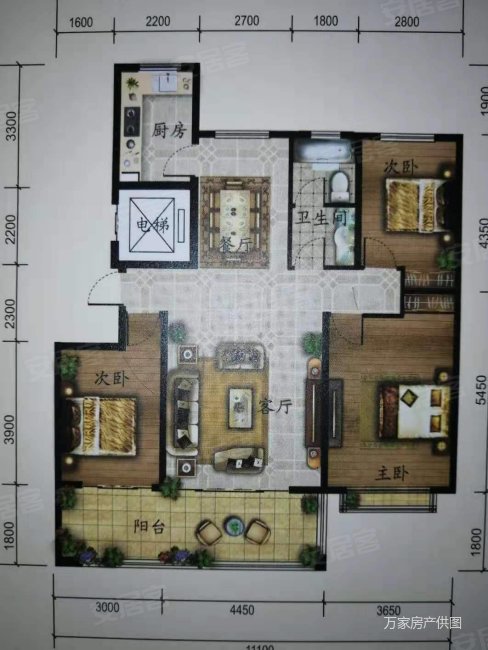 蓝钻庄园(平邑)3室2厅1卫136㎡南北139万