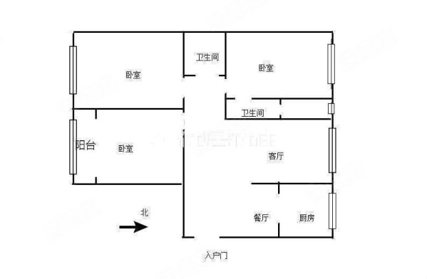 海兴城3室2厅2卫126㎡南北83.9万