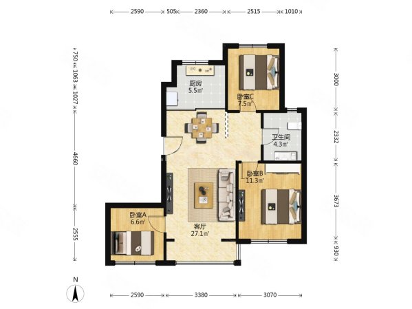 高楼层采光充足 有电梯 南向采光好 满五 商圈成熟,聚美东湾二手房,98