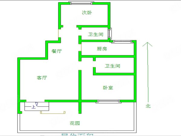 华贸公园郡2室2厅1卫93㎡南北179万