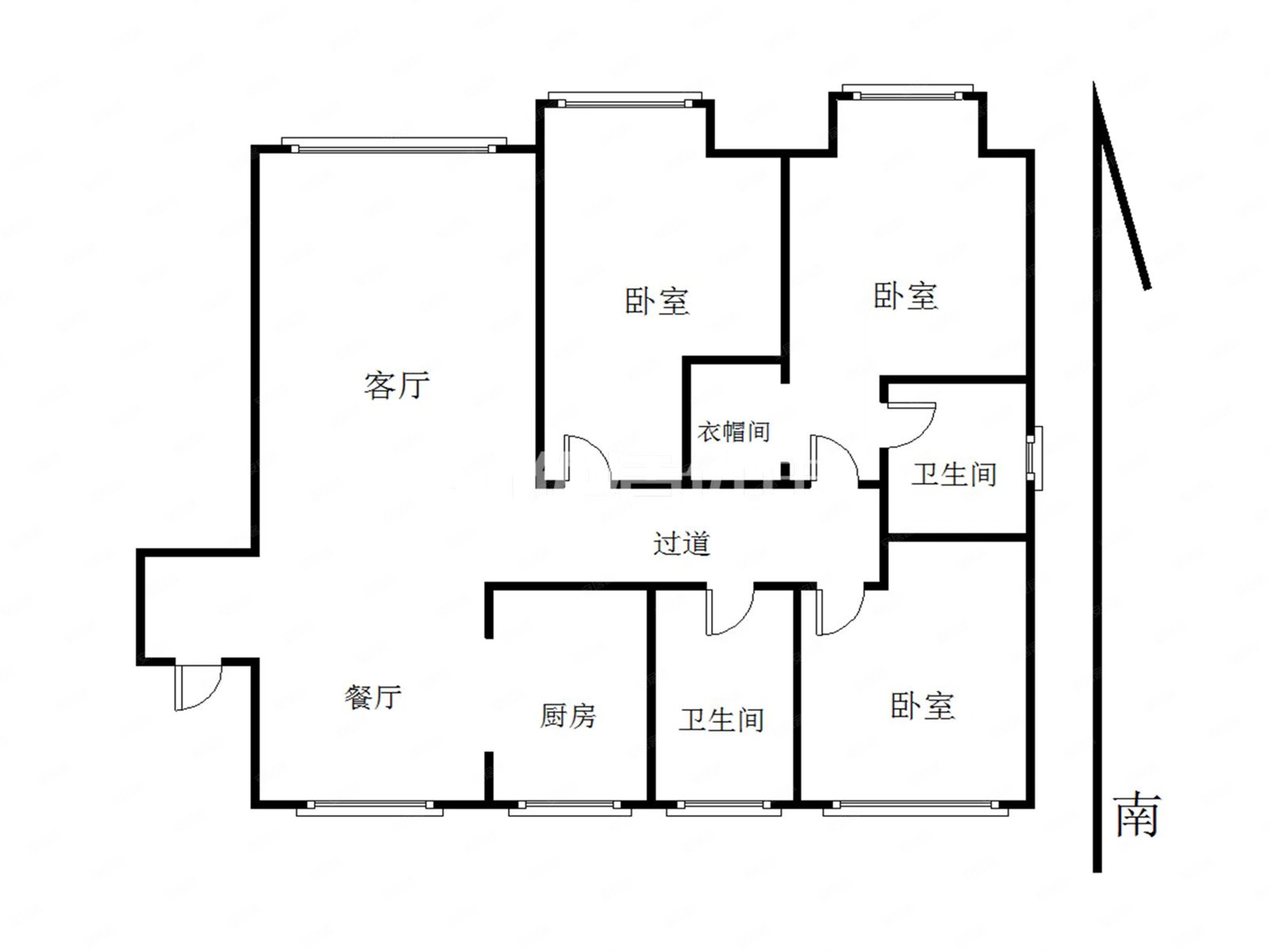 东河御府南区电梯中层三室两厅两卫毛坯房