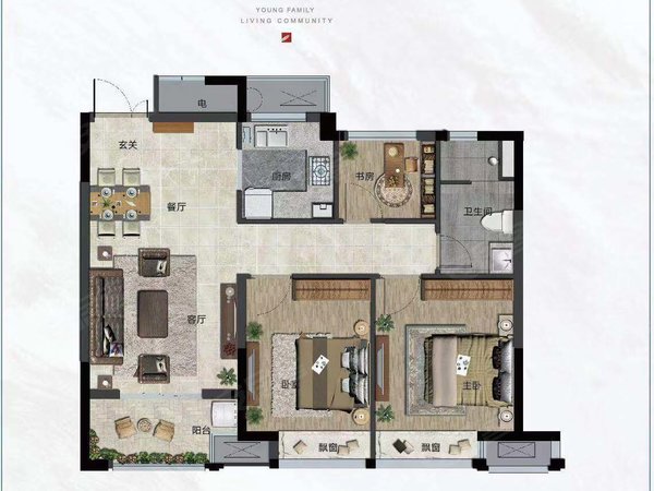 嘉兴海宁海宁市区鸿翔杨柳郡鸿翔杨柳郡,精装3房2卫,包物业包车位