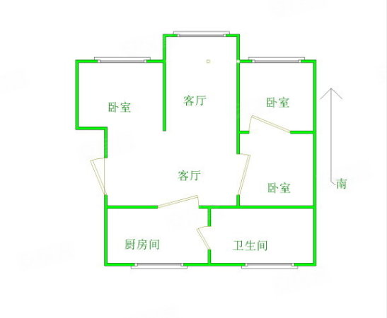 鹅湖壹号花园3室2厅1卫92.6㎡南北120万