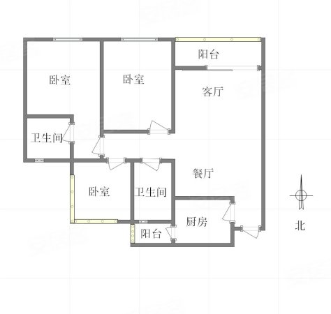 正升青青丽苑3室2厅2卫85㎡北108.1万