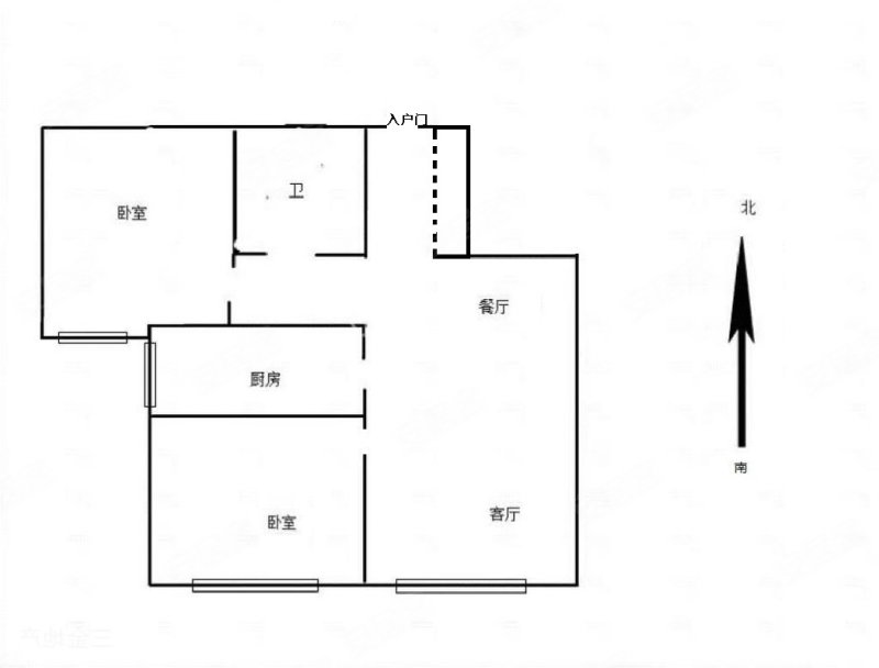 北京城建上河湾(北区)2室1厅1卫72.45㎡南139万