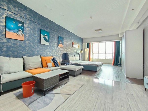 淄博张店美食街华夏国际1200起!可养宠物!华夏国际!电梯一室!