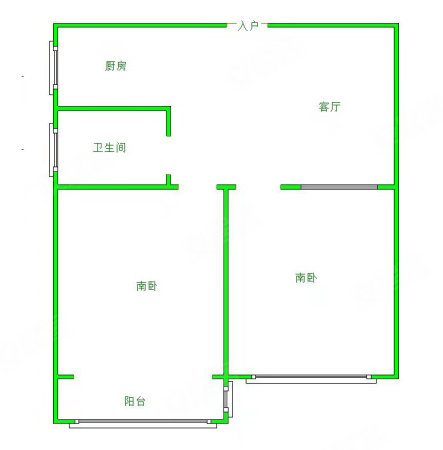 和苑小区1室1厅1卫60㎡南北49.8万