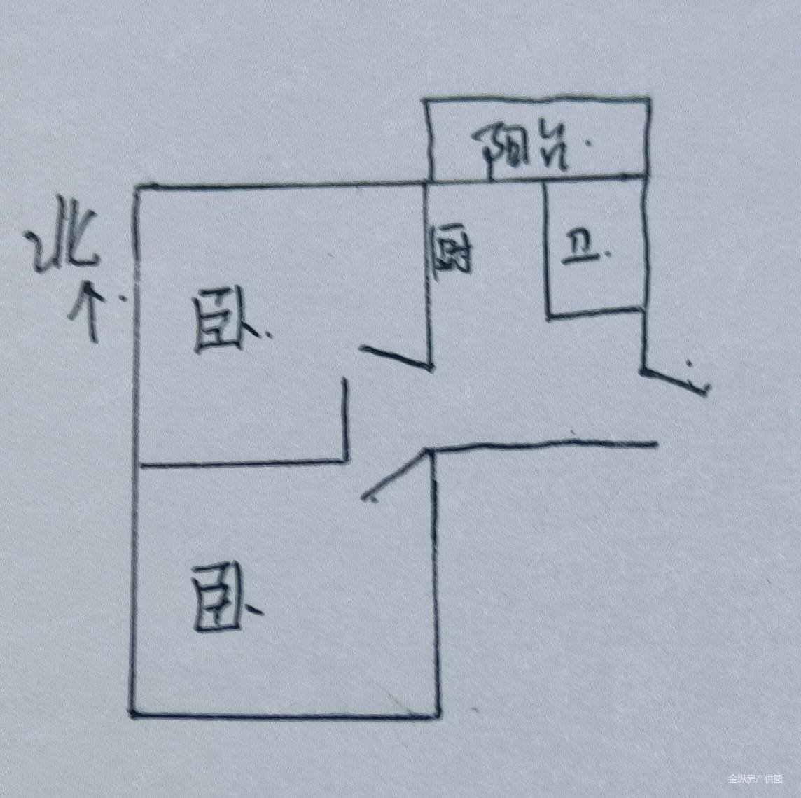 春光印象西区2室1厅1卫55.6㎡南北26万