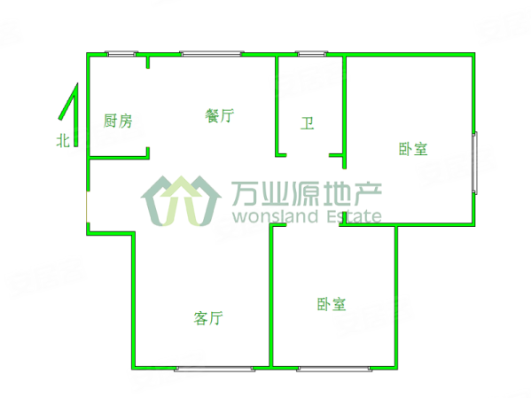 南益名士华庭(一期)2室1厅1卫104㎡南北140万