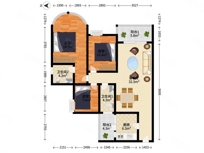 第三金碧花园 近医院 商品房 中间好楼层 近地铁