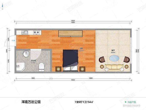 奥体中心租房,万达公馆 简单装修采光好,浑南租房-沈阳58安居客