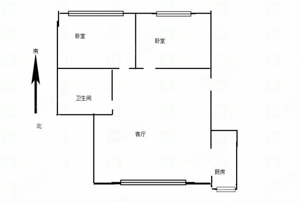 锦江佳园2室2厅1卫100㎡南北106.8万