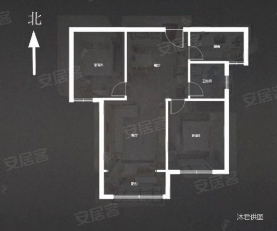 汇君城2室2厅1卫92.44㎡南103万