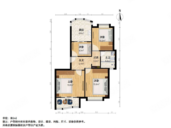 上海阳城(3支弄)2室2厅1卫96.78㎡南北680万