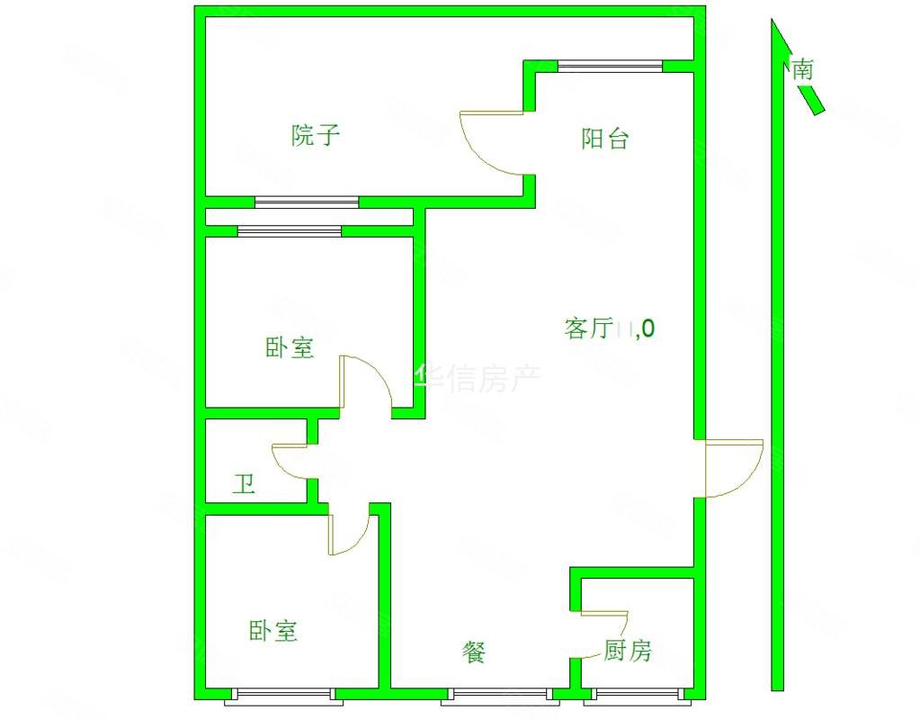 城市主人3室2厅1卫114㎡南北165万