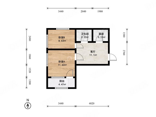 北京海淀魏公村中央民族大学社区魏公村 民族大学家属楼 2室1厅 北外