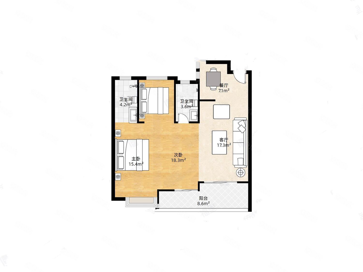 榕心映月近地铁商圈成熟板楼小三居正规商品房