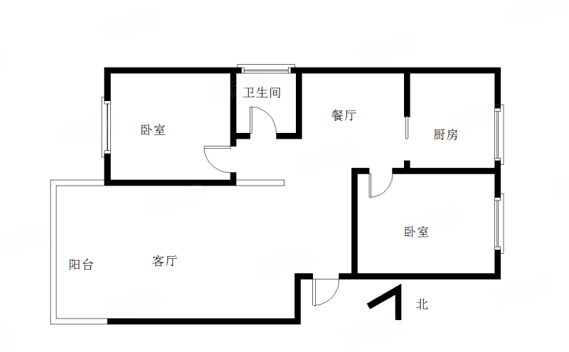 鸿图苑3室1厅1卫87㎡南280万