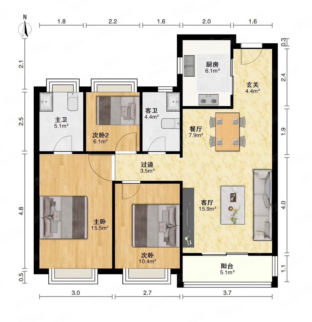 光谷一路,精装小三房,房东急售随时看房,光谷和昌城逸园二手房,164万