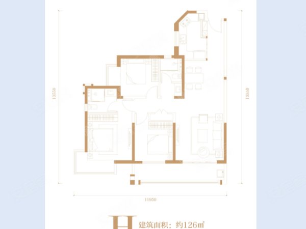 【多图】金地九樾,前卫营租房,金地九樾 3室2厅2卫 电梯房 精装修 126