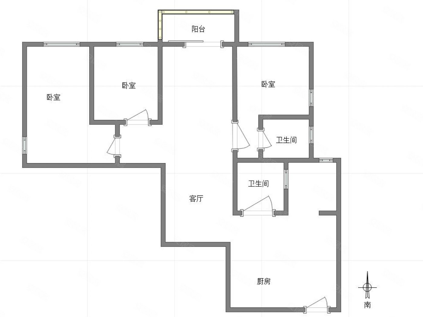 和黄御峰(一期)3室2厅2卫120.9㎡南北145万