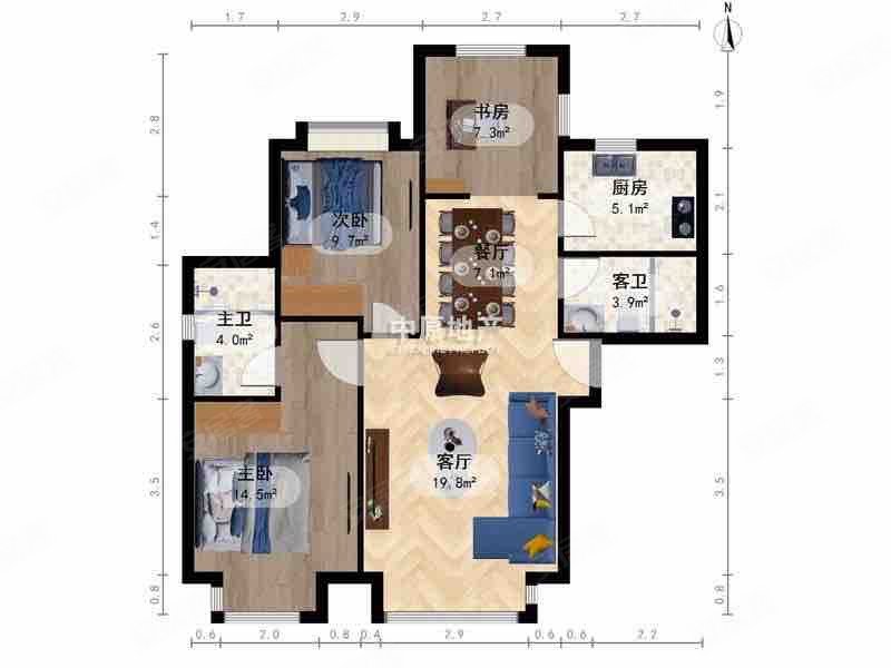 香缇花园 南北通透 有电梯 商品住宅 刚需小三居 低密度社区