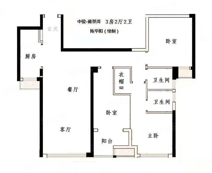 中骏雍景湾温馨舒适3房2厅2卫户型电梯中层全新没住过