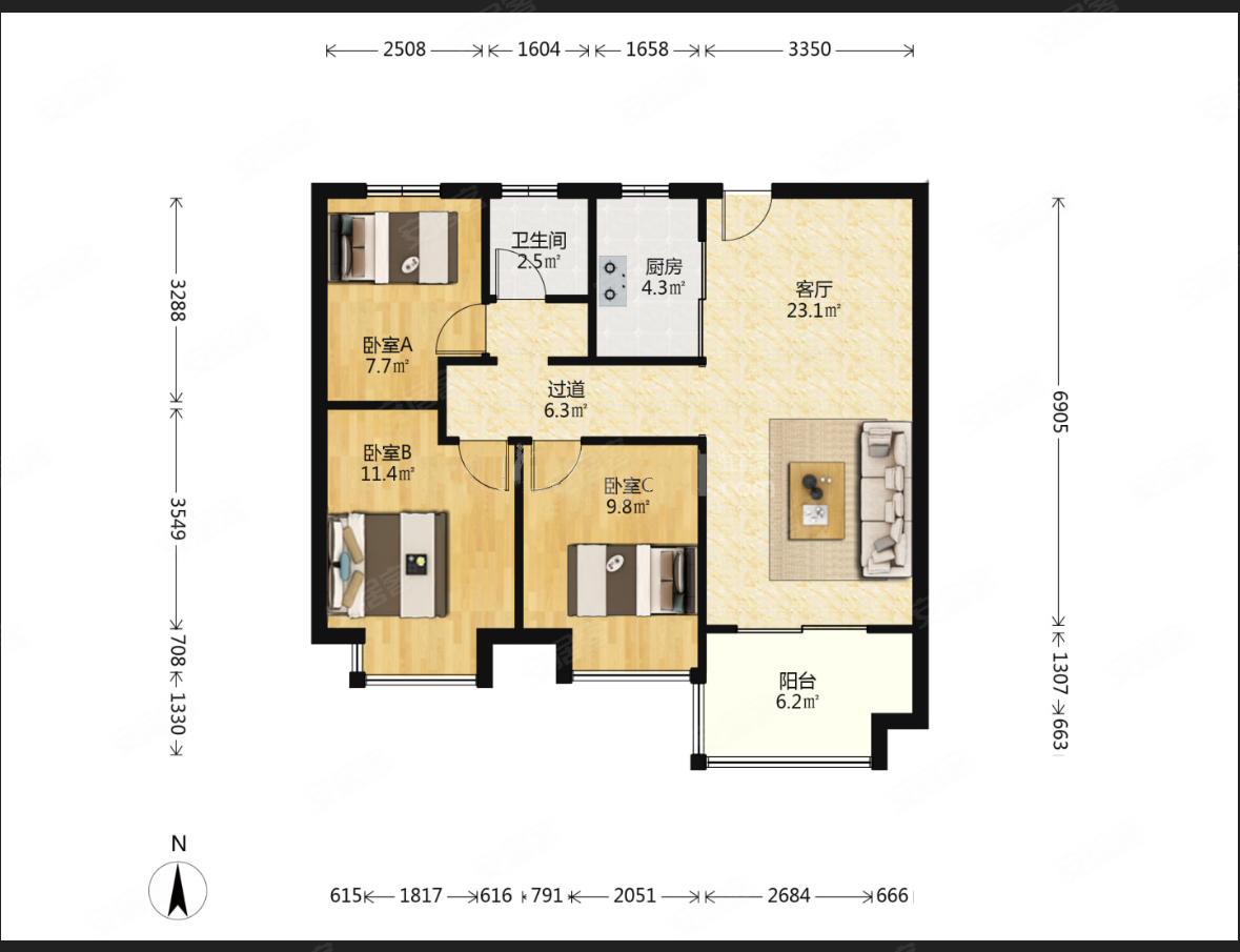 房东出国置换急售南岗畅园能贷款随时看房中间好楼层