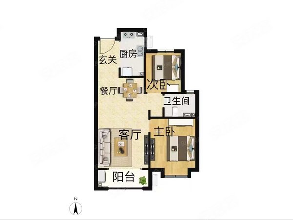 【多图】大华锦绣华城,青光租房,大华锦绣华城 2室1厅1卫 电梯房 78