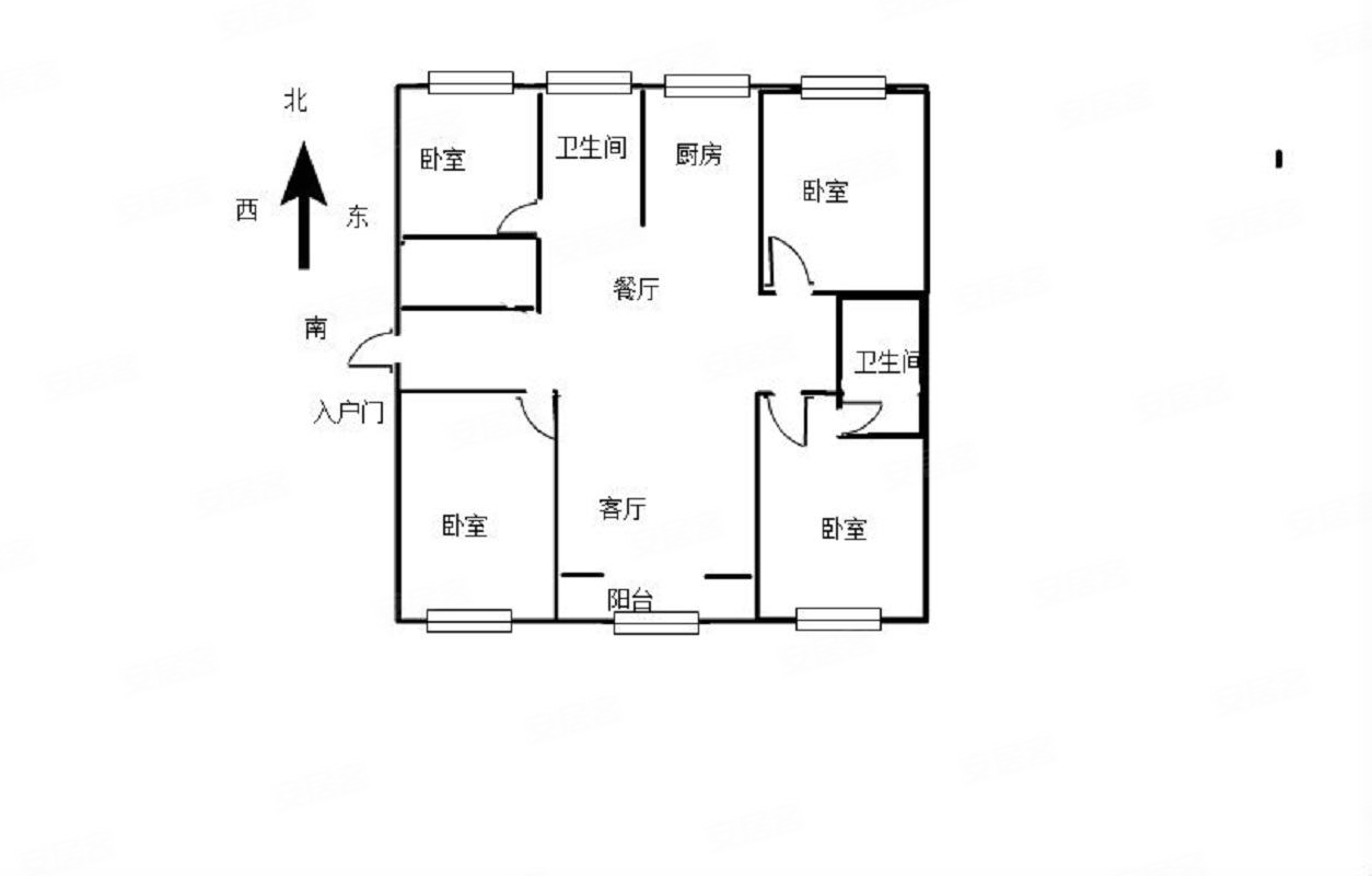 恒信阳光新城4室2厅2卫146㎡南北79.5万