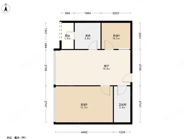【多图】安峦公馆(商住楼),香蜜湖租房,安峦公馆(商住楼) 2室1厅1卫