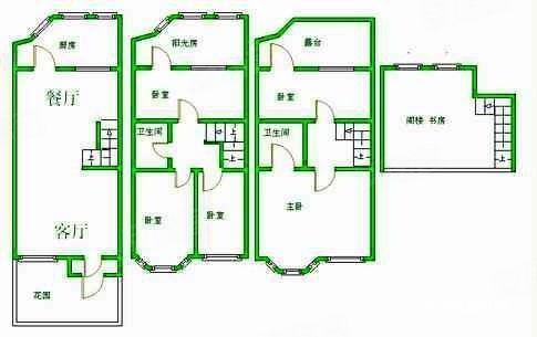 海德堡花园(别墅)4室3厅2卫246㎡南北830万