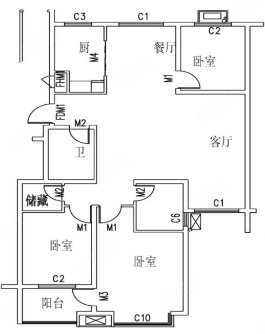 文景苑精装3室双卫95万可小刀