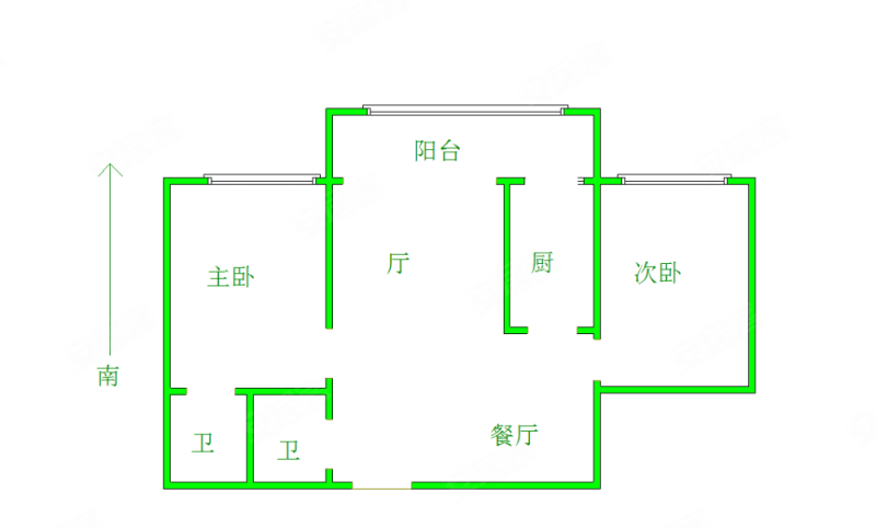 金福隆大厦2室2厅1卫122.85㎡南155万