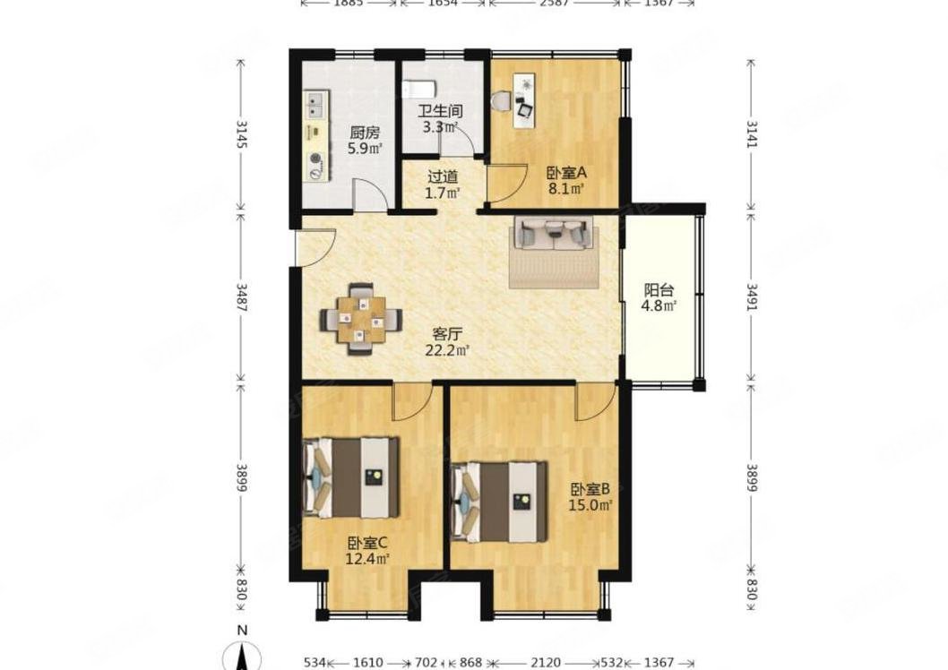 南部新城大明路保利堂悦东边户不临高速低总价采光好