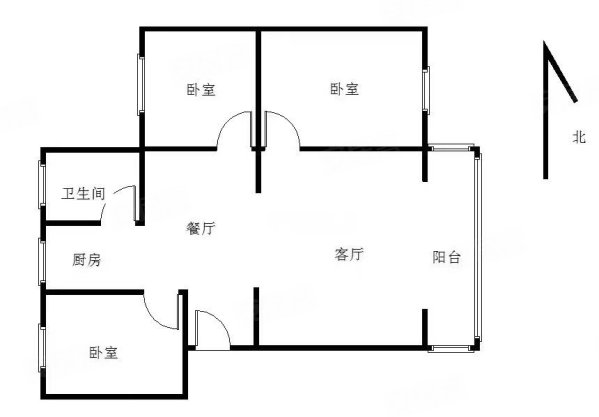 树高翡丽华府3室1厅1卫99㎡南北88.8万