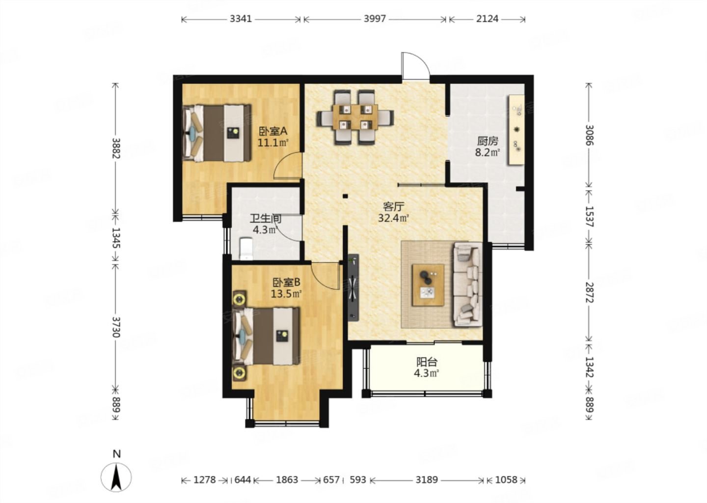 华远君城西区纯南朝向临地铁小高层有电梯诚心出售