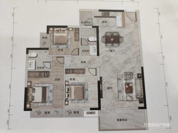 双飞温泉城3室2厅2卫105㎡南45万