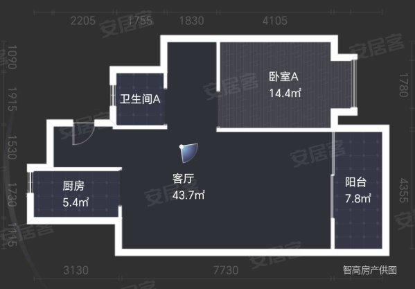 株洲金茂悦4室2厅2卫157㎡南北86万