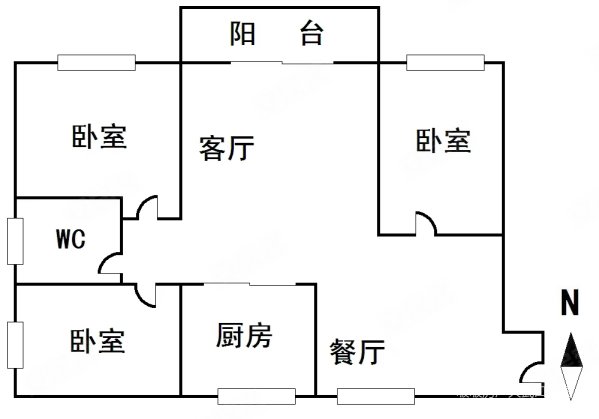 文隆苑3室2厅1卫100.1㎡南北55万