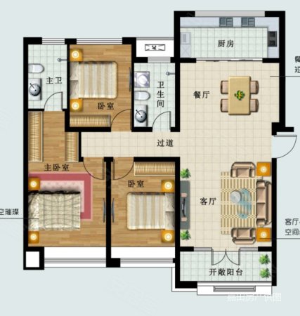 半岛星河3室2厅2卫135㎡南79万