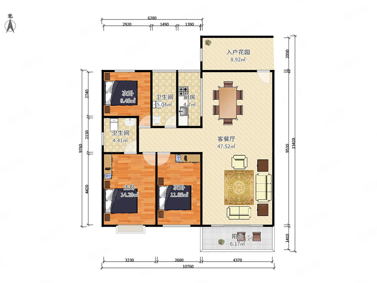 首付74万福田 莲丰雅苑 刚需佳选 厅出阳台 精装3房 致电