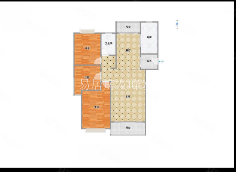 绿地无双(公寓住宅)3室2厅1卫108.89㎡南北499万