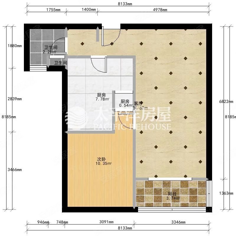 金江家园2室1厅1卫71㎡南488万